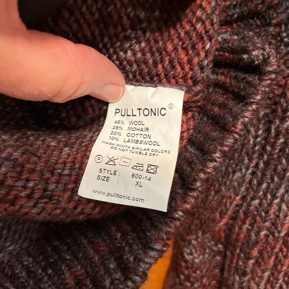 Pulltonic Iconic Mohair and Lambswool Full Zip Sweater Size XL - Picture 6 of 9